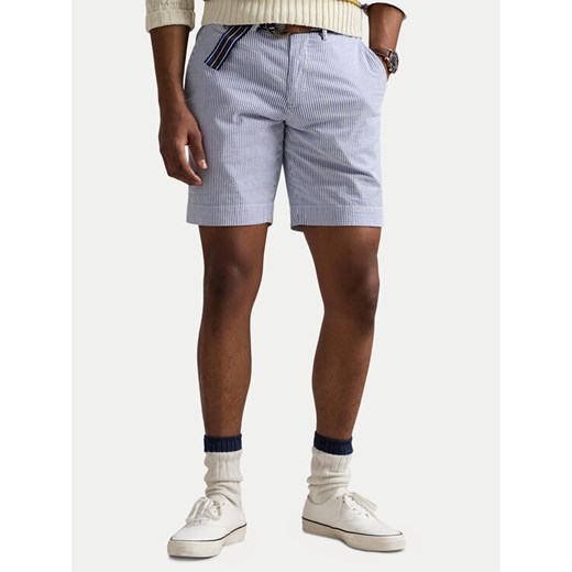 Polo Ralph Lauren Szorty materiałowe 710862767001 Błękitny Straight Fit ze sklepu MODIVO w kategorii Spodenki męskie - zdjęcie 182720924
