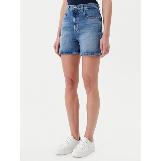 Tommy Jeans Szorty jeansowe DW0DW20092 Niebieski Mom Fit ze sklepu MODIVO w kategorii Szorty - zdjęcie 182721002