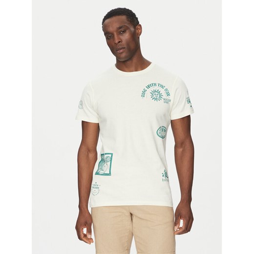 INDICODE T-Shirt Inflorallo 41-137 Écru Regular Fit ze sklepu MODIVO w kategorii T-shirty męskie - zdjęcie 182721063