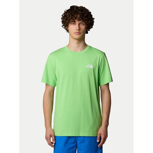 The North Face T-Shirt SS Simple Dome NF0A87NG Zielony Regular Fit ze sklepu MODIVO w kategorii T-shirty męskie - zdjęcie 182721070