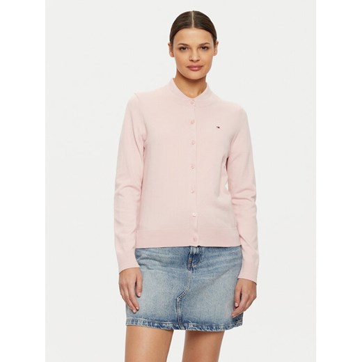 Tommy Hilfiger Kardigan WW0WW42370 Różowy Regular Fit ze sklepu MODIVO w kategorii Swetry damskie - zdjęcie 182721071
