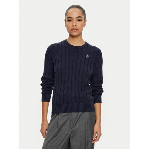 U.S. Polo Assn. Sweter WUP0398 Granatowy Regular Fit ze sklepu MODIVO w kategorii Swetry damskie - zdjęcie 182721094