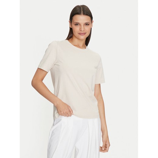Gina Tricot T-Shirt Basic 17937 Beżowy Regular Fit Gina Tricot XXS MODIVO