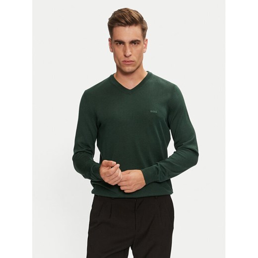 Boss Sweter Baram-L 50476363 Zielony Regular Fit L MODIVO