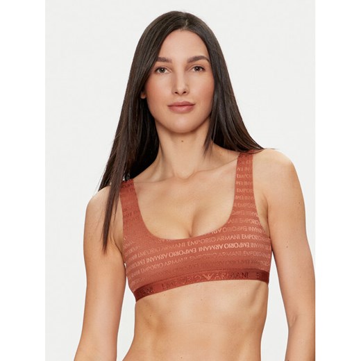 Emporio Armani Underwear Biustonosz top 164232 3F204 01656 Brązowy ze sklepu MODIVO w kategorii Biustonosze - zdjęcie 182721304