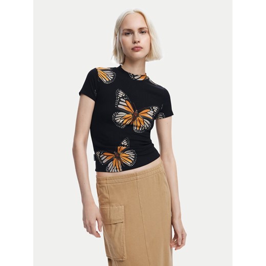 Desigual T-Shirt Croise 24WWTK55 Czarny Slim Fit ze sklepu MODIVO w kategorii Bluzki damskie - zdjęcie 182721333