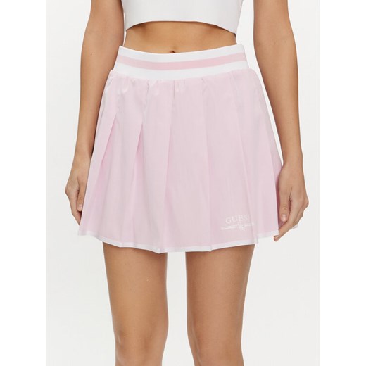 Guess Spódnica trapezowa Arleth V4GD19 WG2Q0 Różowy Regular Fit ze sklepu MODIVO w kategorii Spódnice - zdjęcie 182721372