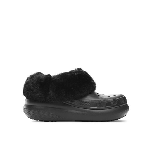Crocs Klapki Crocs Furever Crush Clog 208446 Czarny ze sklepu MODIVO w kategorii Klapki damskie - zdjęcie 182721390
