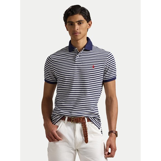 Polo Ralph Lauren Polo 710956682001 Granatowy Custom Slim Fit ze sklepu MODIVO w kategorii T-shirty męskie - zdjęcie 182721561