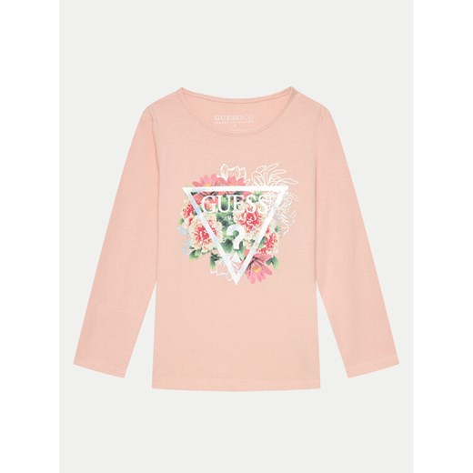Guess Bluzka K4YI18 K6YW4 Różowy Regular Fit ze sklepu MODIVO w kategorii Bluzki dziewczęce - zdjęcie 182721573