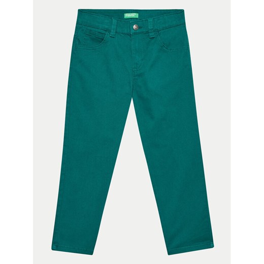 United Colors Of Benetton Spodnie materiałowe 4HM6GE009 Zielony Regular Fit ze sklepu MODIVO w kategorii Spodnie i półśpiochy - zdjęcie 182721603