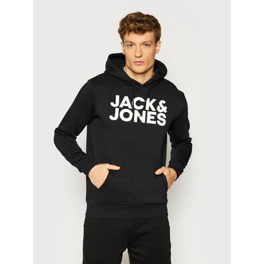 Jack&Jones Bluza Corp Logo 12152840 Czarny Regular Fit ze sklepu MODIVO w kategorii Bluzy męskie - zdjęcie 182721733