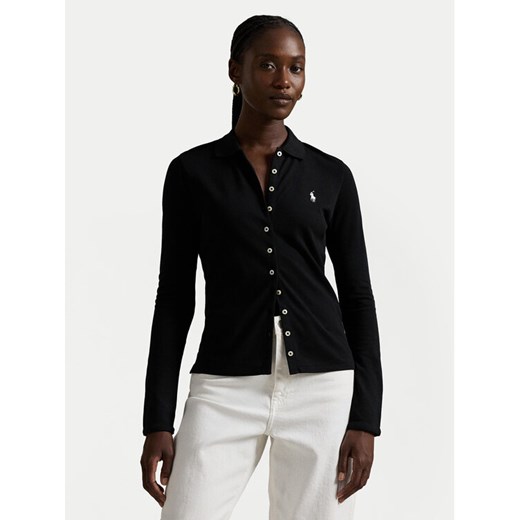 Polo Ralph Lauren Koszula 211941176002 Czarny Slim Fit ze sklepu MODIVO w kategorii Koszule damskie - zdjęcie 182721833