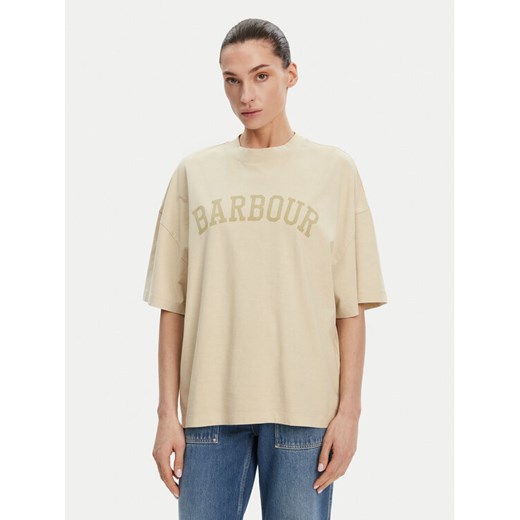 Barbour T-Shirt Katie Relaxed LTS0664CR31 Beżowy Relaxed Fit ze sklepu MODIVO w kategorii Bluzki damskie - zdjęcie 182721890