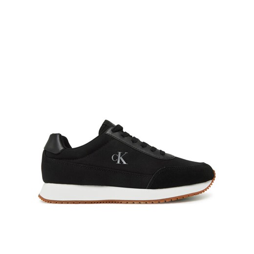Calvin Klein Jeans Sneakersy Retro Runner Low Laceup Canvas YW0YW01888 Czarny ze sklepu MODIVO w kategorii Buty sportowe damskie - zdjęcie 182721923