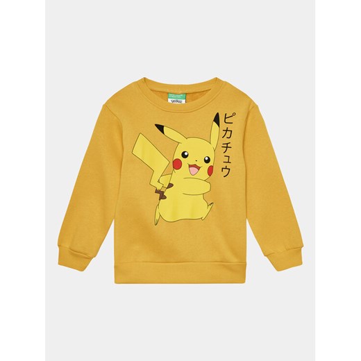 United Colors Of Benetton Bluza POKEMON 3J73G10CO Żółty Regular Fit ze sklepu MODIVO w kategorii Bluzy chłopięce - zdjęcie 182721973