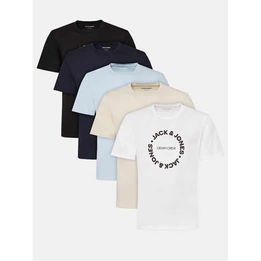 Jack&Jones Komplet 5 t-shirtów Simon 12276424 Kolorowy Standard Fit ze sklepu MODIVO w kategorii T-shirty męskie - zdjęcie 182722010