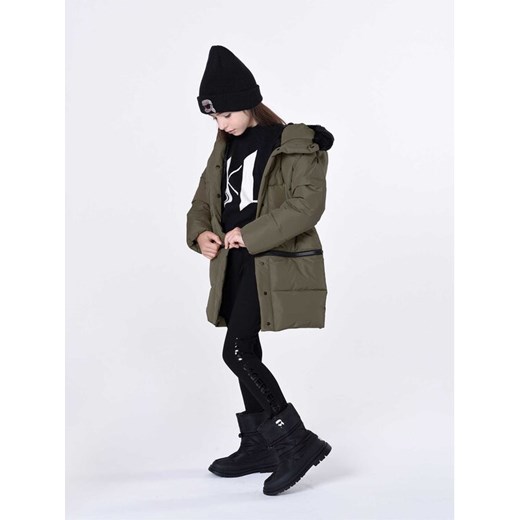 Karl Lagerfeld Kids Legginsy Z14213 S Czarny Slim Fit ze sklepu MODIVO w kategorii Spodnie dziewczęce - zdjęcie 182722120