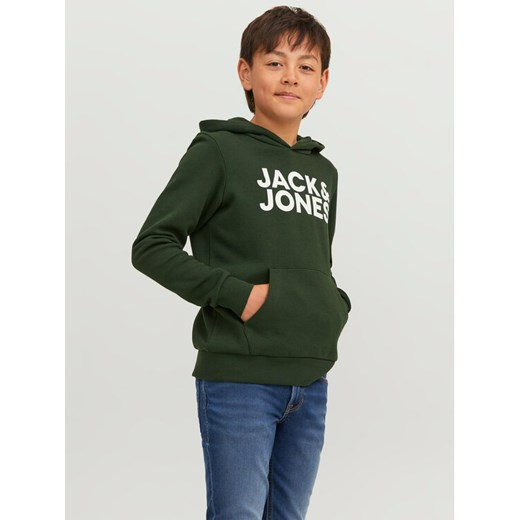 Jack&Jones Junior Bluza 12152841 Zielony Regular Fit ze sklepu MODIVO w kategorii Bluzy chłopięce - zdjęcie 182722151