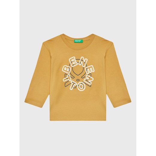 United Colors Of Benetton Bluzka 3ATNG105I Żółty Regular Fit ze sklepu MODIVO w kategorii T-shirty chłopięce - zdjęcie 182722152