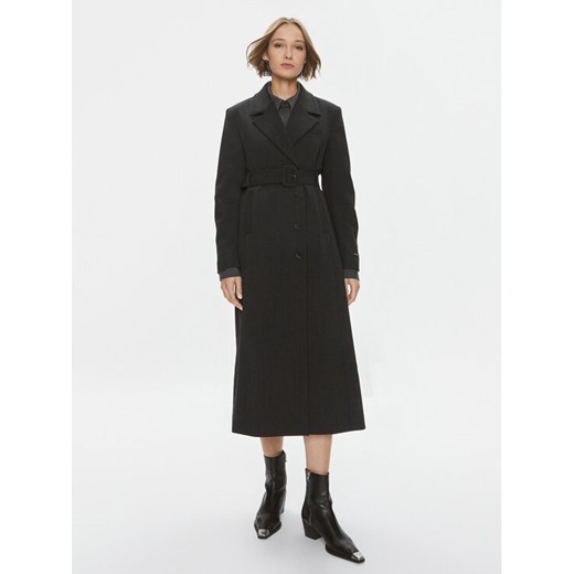 Herskind Płaszcz wełniany Ezara 4903956 Szary Regular Fit ze sklepu MODIVO w kategorii Płaszcze damskie - zdjęcie 182722183