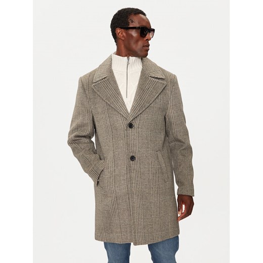 Guess Płaszcz wełniany M4BL14 WGGF0 Czarny Regular Fit ze sklepu MODIVO w kategorii Płaszcze męskie - zdjęcie 182722203