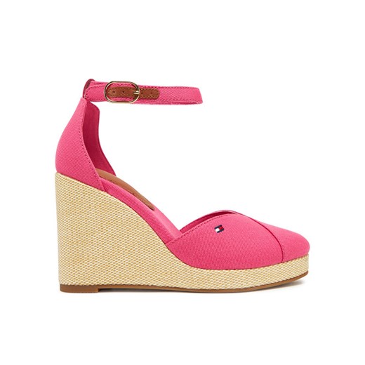 Tommy Hilfiger Półbuty Flag High Wedge Espad Closed Toe FW0FW08494 Różowy ze sklepu MODIVO w kategorii Espadryle damskie - zdjęcie 182722223
