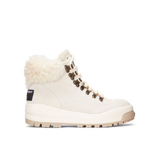 Polo Ralph Lauren Botki 804917245001 Écru ze sklepu MODIVO w kategorii Workery damskie - zdjęcie 182722274