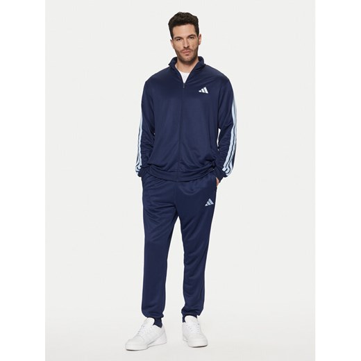 adidas Dres Sportswear Basic 3-Stripes JI8873 Granatowy Regular Fit ze sklepu MODIVO w kategorii Dresy męskie - zdjęcie 182722380
