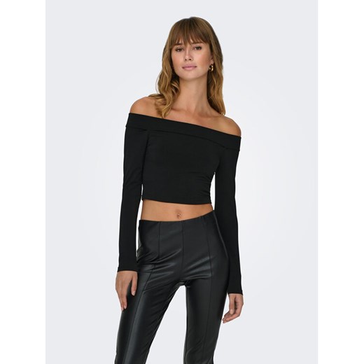 ONLY Bluzka 15302593 Czarny Slim Fit ze sklepu MODIVO w kategorii Bluzki damskie - zdjęcie 182722424