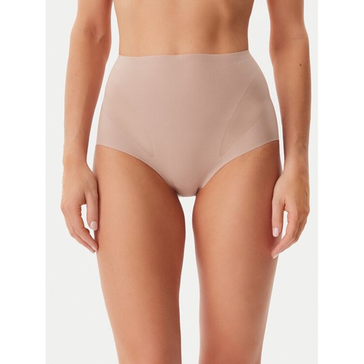 Calvin Klein Underwear Bielizna modelująca dolna Stay Put Mesh LV00QF8166 Beżowy ze sklepu MODIVO w kategorii Bielizna wyszczuplająca - zdjęcie 182722484