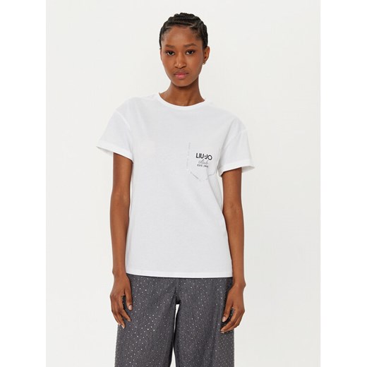 Liu Jo T-Shirt WA5145 J4893 Biały Regular Fit ze sklepu MODIVO w kategorii Bluzki damskie - zdjęcie 182722520