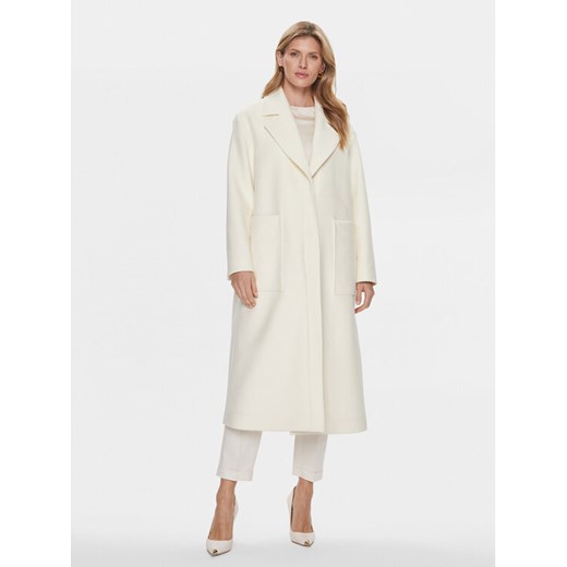 Boss Płaszcz wełniany Caridi 50510308 Écru Relaxed Fit ze sklepu MODIVO w kategorii Płaszcze damskie - zdjęcie 182722570