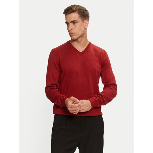 Boss Sweter Baram-L 50476363 Czerwony Regular Fit ze sklepu MODIVO w kategorii Swetry męskie - zdjęcie 182722630