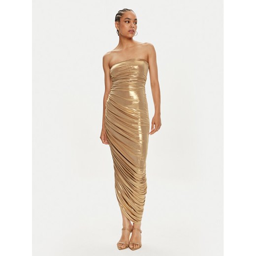 NORMA KAMALI Sukienka wieczorowa ST1243LMD46008 Złoty Slim Fit ze sklepu MODIVO w kategorii Sukienki - zdjęcie 182722670