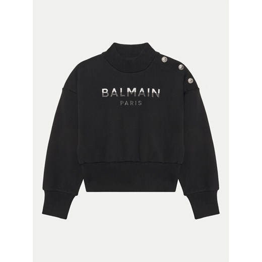 Balmain Bluza BV4A90-Z0081 Czarny Regular Fit ze sklepu MODIVO w kategorii Bluzy dziewczęce - zdjęcie 182722740