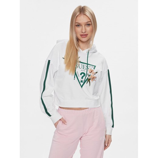 Guess Bluza Zoey V4GQ04 KC6V1 Biały Regular Fit ze sklepu MODIVO w kategorii Bluzy damskie - zdjęcie 182722743