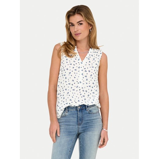 ONLY Bluzka Jette 15348709 Biały Regular Fit ze sklepu MODIVO w kategorii Bluzki damskie - zdjęcie 182722801
