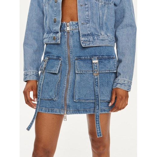 Gestuz Spódnica jeansowa Zoy 10908709 Niebieski Slim Fit ze sklepu MODIVO w kategorii Spódnice - zdjęcie 182722882