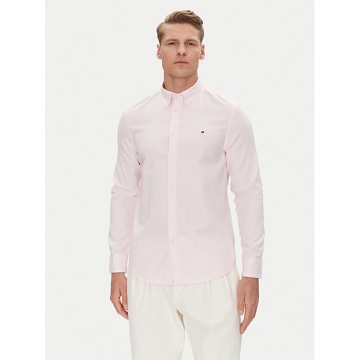 Tommy Hilfiger Koszula MW0MW38556 Różowy Slim Fit ze sklepu MODIVO w kategorii Koszule męskie - zdjęcie 182722900