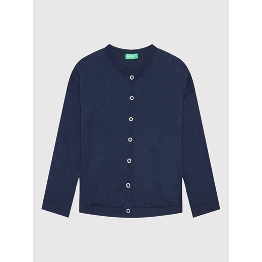 United Colors Of Benetton Kardigan 1194G5007 Granatowy Regular Fit ze sklepu MODIVO w kategorii Swetry dziewczęce - zdjęcie 182722911