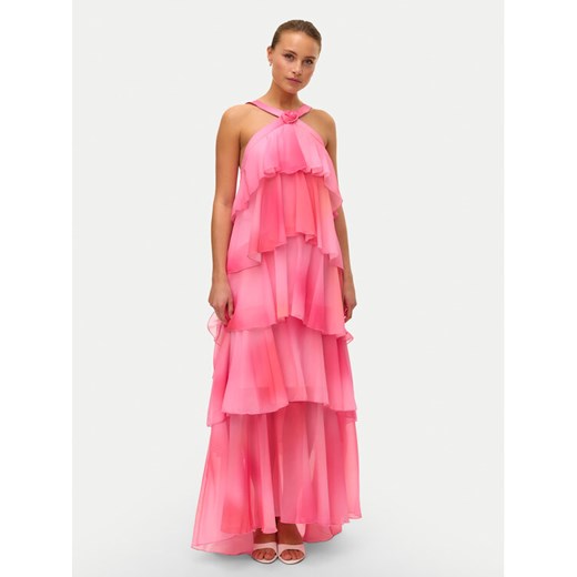 Vero Moda Sukienka wieczorowa Felicia 10295237 Różowy Slim Fit ze sklepu MODIVO w kategorii Sukienki - zdjęcie 182723173