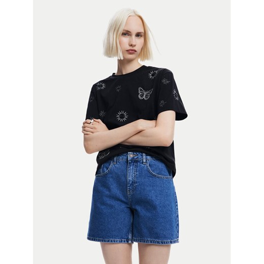 Desigual T-Shirt Tarot 24WWTK96 Czarny Regular Fit ze sklepu MODIVO w kategorii Bluzki damskie - zdjęcie 182723191