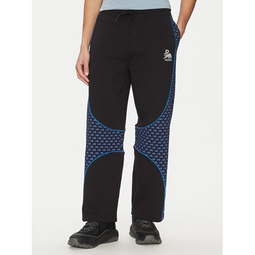 HUGO Spodnie dresowe Dinodie_RB 50542822 Czarny Relaxed Fit ze sklepu MODIVO w kategorii Spodnie męskie - zdjęcie 182723214