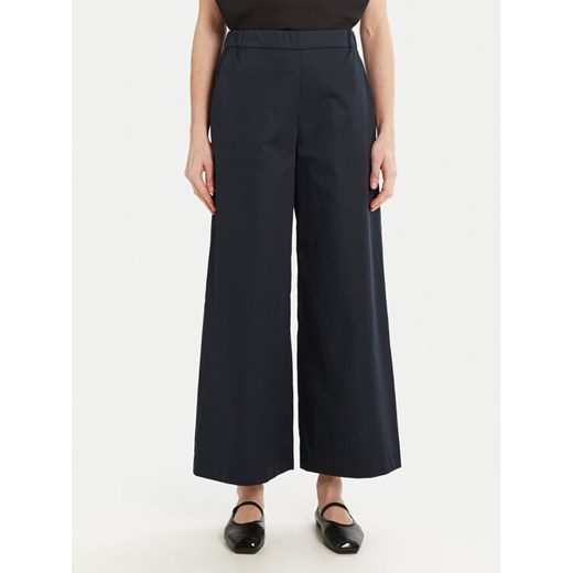 Max Mara Leisure Kuloty Antille 2516131017 Granatowy Regular Fit ze sklepu MODIVO w kategorii Spodnie damskie - zdjęcie 182723261