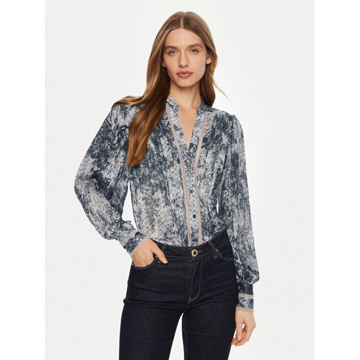 Guess Bluzka W5RH16 WDW82 Niebieski Regular Fit ze sklepu MODIVO w kategorii Bluzki damskie - zdjęcie 182723471