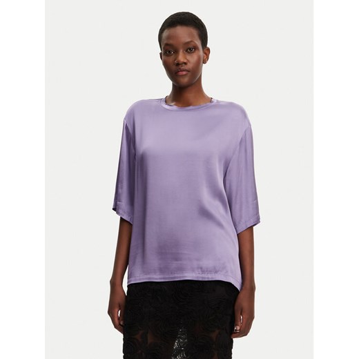 ViCOLO Bluzka TD0013 Fioletowy Relaxed Fit ze sklepu MODIVO w kategorii Bluzki damskie - zdjęcie 182723542