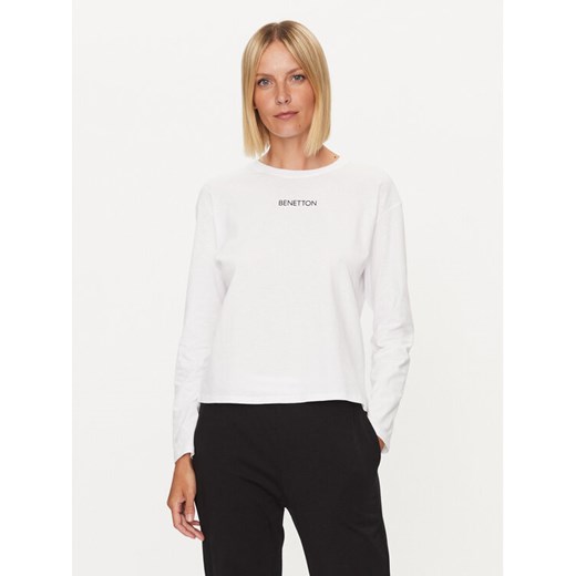United Colors Of Benetton Koszulka piżamowa 30963M04S Biały Regular Fit ze sklepu MODIVO w kategorii Piżamy damskie - zdjęcie 182723631