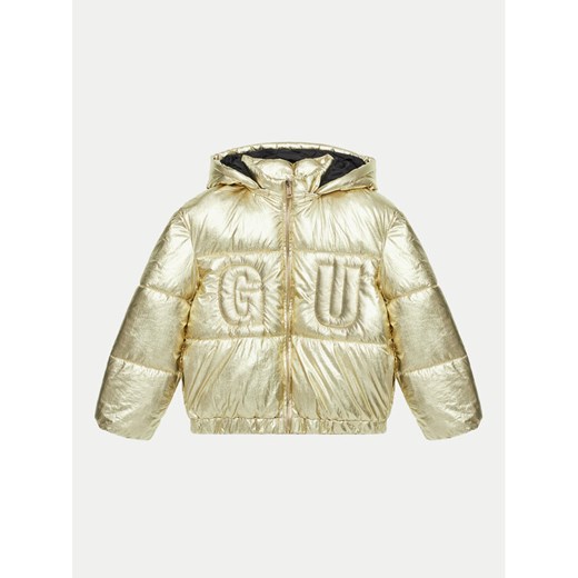 Guess Kurtka puchowa J4BL10 WEYO0 Złoty Regular Fit ze sklepu MODIVO w kategorii Kurtki dziewczęce - zdjęcie 182723670