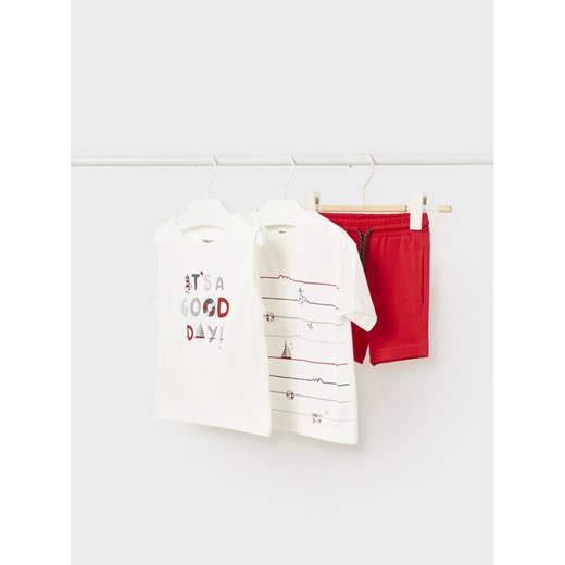 Mayoral Komplet t-shirt, top i spodenki 1648 Kolorowy Regular Fit ze sklepu MODIVO w kategorii Komplety niemowlęce - zdjęcie 182723671